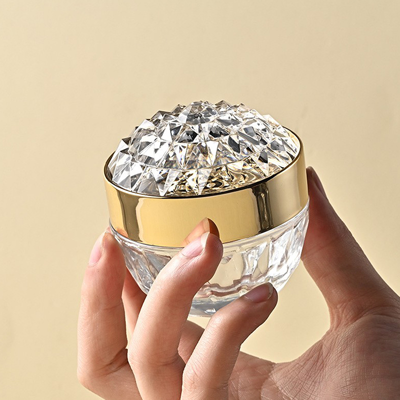 Luxury Skincare Containers - 1pcs Luxe Diamant 50g Glazen Gezichtscrème
