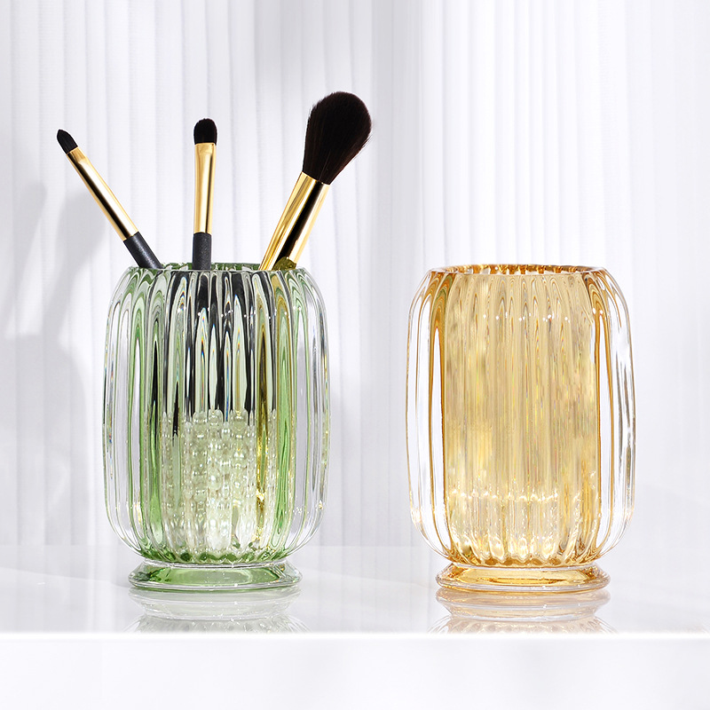 Luxury Skincare Containers - Lichte luxe transparant glazen opslagcontainer make-up