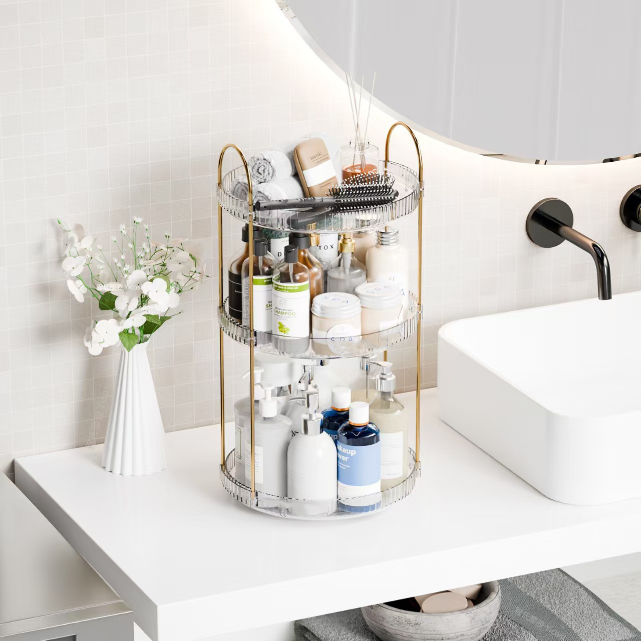 Draaibare luxe cosmetica opber - Luxury Skincare Containers recensie en prijs