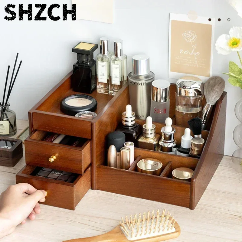 Make-up organizer met houten t - Luxury Skincare Mask recensie en prijs