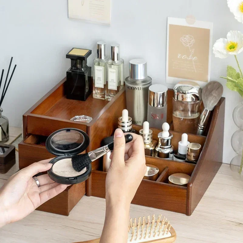 Make-up organizer met houten t - Luxury Skincare Mask recensie en prijs