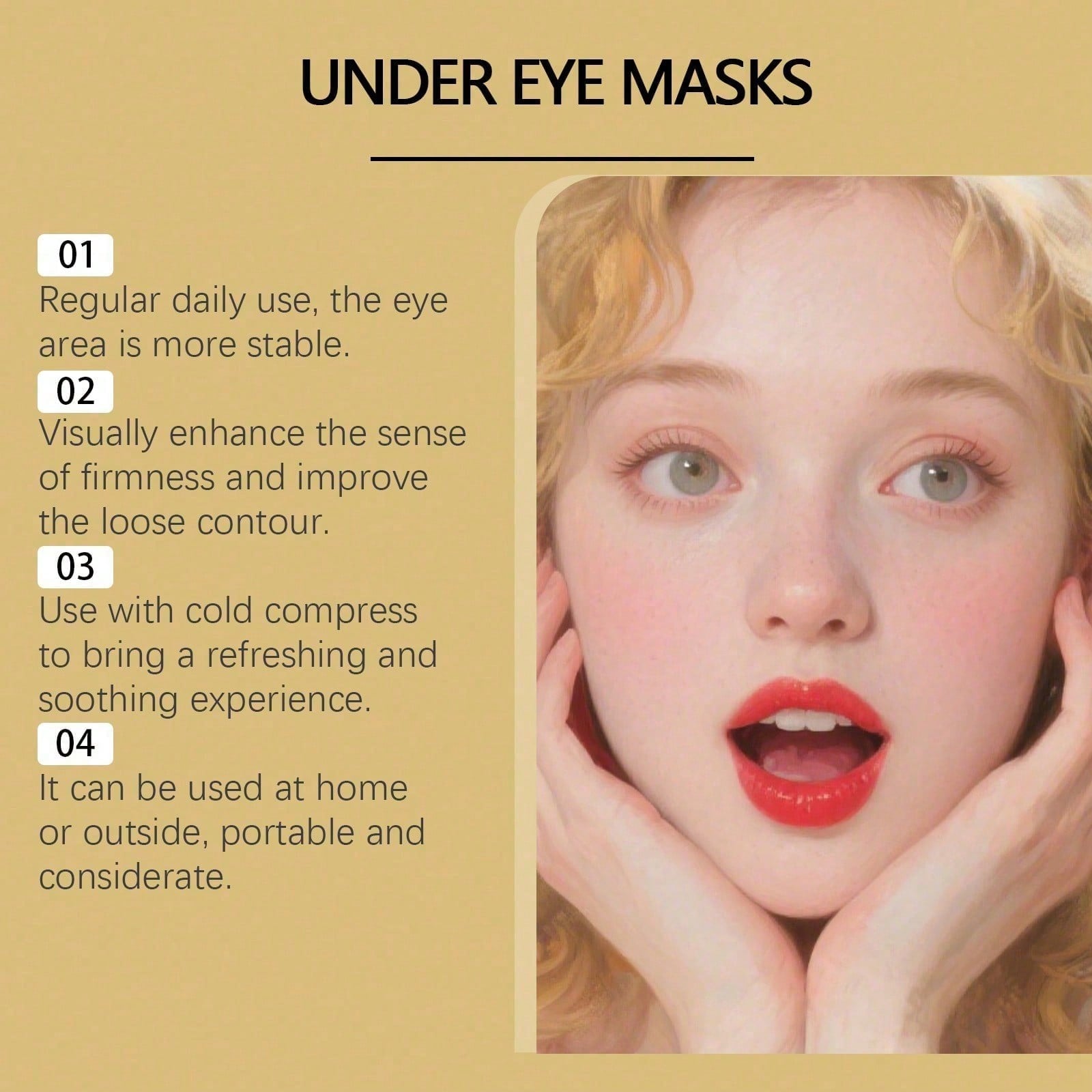 24K gouden oogmasker, 60 stuks - Luxury Skincare Mask recensie en prijs
